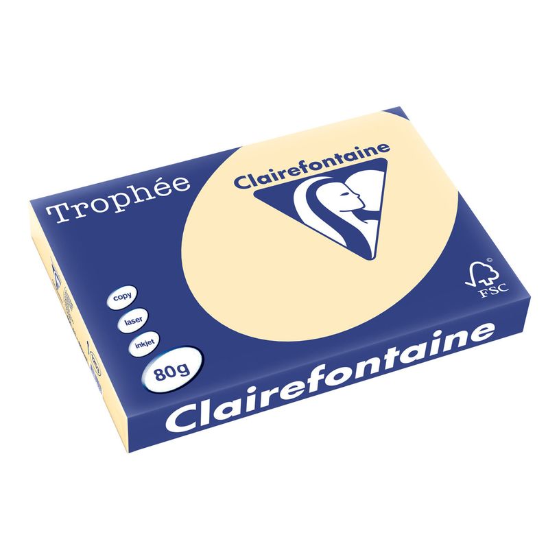 3329680125306-Clairefontaine Trophée - Papier couleur - A3 (297 x 420 mm) - 80 g/m² - Ramette de 500 feuill-P_1253_1-0