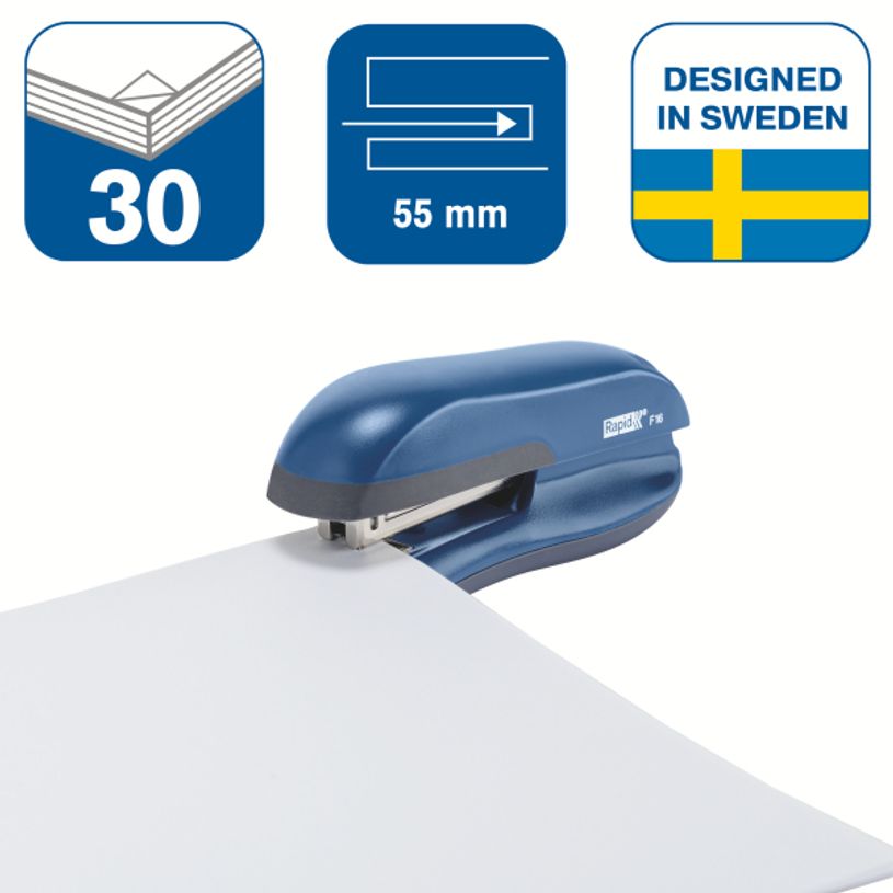 7313461691469-Rapid - Agrafeuse de bureau bleu - Fashion F16 Blister - capacité de 30 feuilles - agrafes 24/-P_7300_3-2