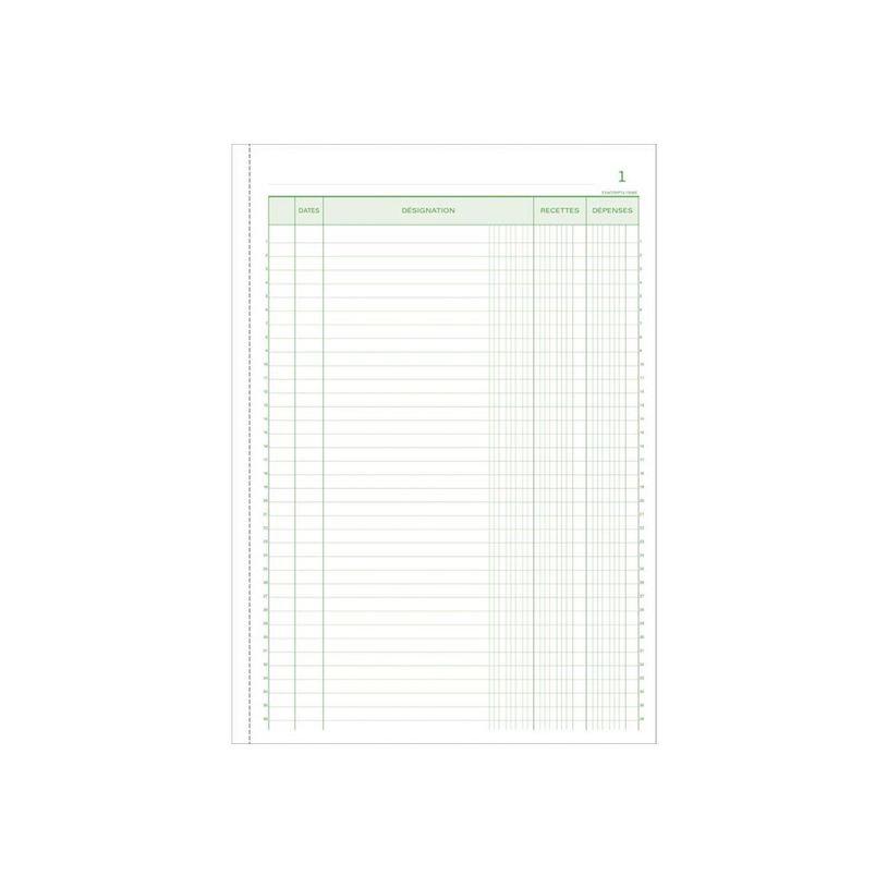 3130632135003-Exacompta - 5 Manifolds Carnets de recettes/dépenses - 50 dupli - A4-P_13500_5-2