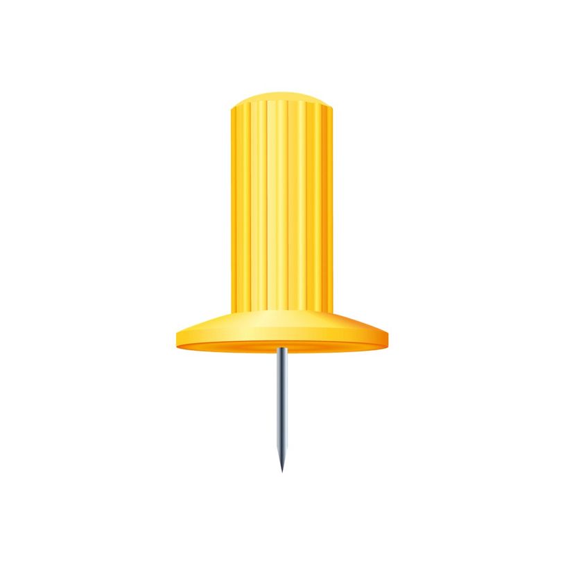3364220149039-Exacompta - 25 Épingles papic - 10 mm - jaune-P_14903_1-0
