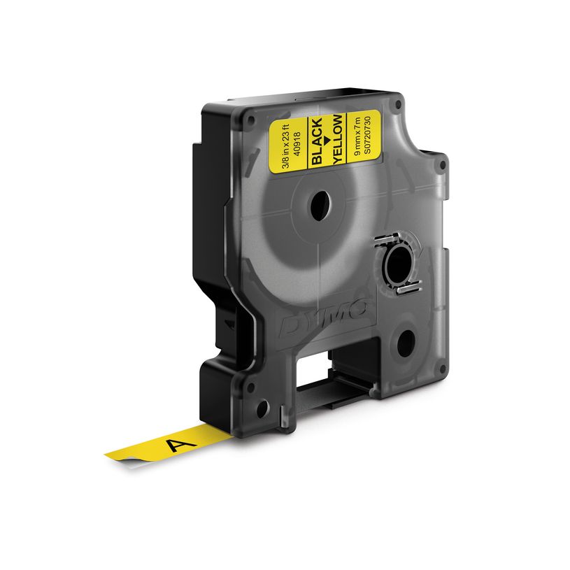 5411313409186-Dymo D1 - Ruban d'étiquettes auto-adhésives - 1 rouleau (9 mm x 7 m) - fond jaune écriture -P_40918_6-1