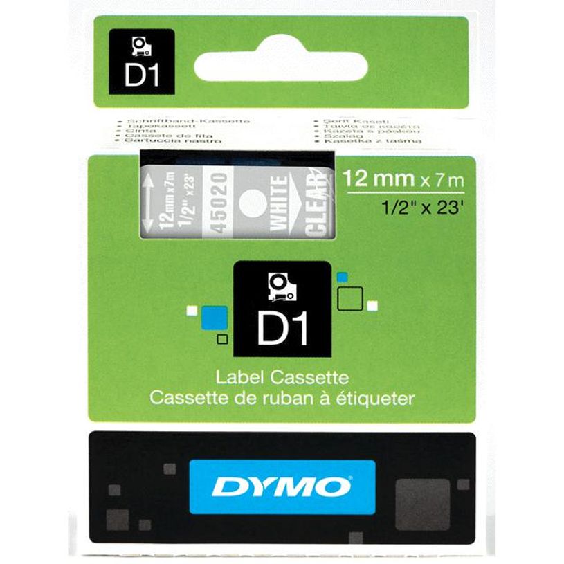 5411313450201-Dymo D1 - Ruban d'étiquettes auto-adhésives - 1 rouleau (12 mm x 7 m) - fond transparent éc-P_45020_4-0