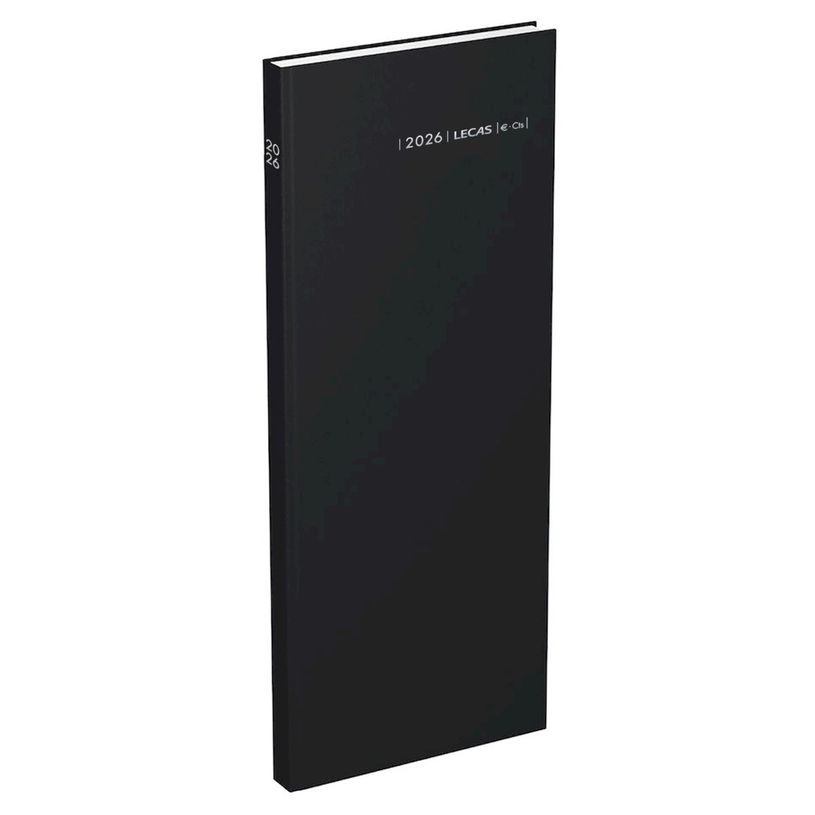 3147281102003-Lecas Comptoir Long Euro Centimes - Agenda 1 jour par page - 14 x 35 cm - noir--0
