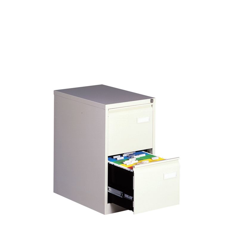 5020073257304-Classeur métallique monobloc professionnel - 2 tiroirs - H71 x L41 x P62 cm - beige-P_123022_1-0