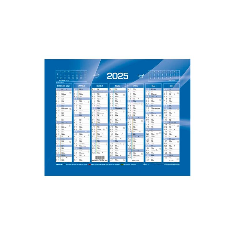 3371010201211-Quo Vadis - Calendrier bancaire 7 mois par face - 21 x 27 cm - bleu-P_234297_1-0