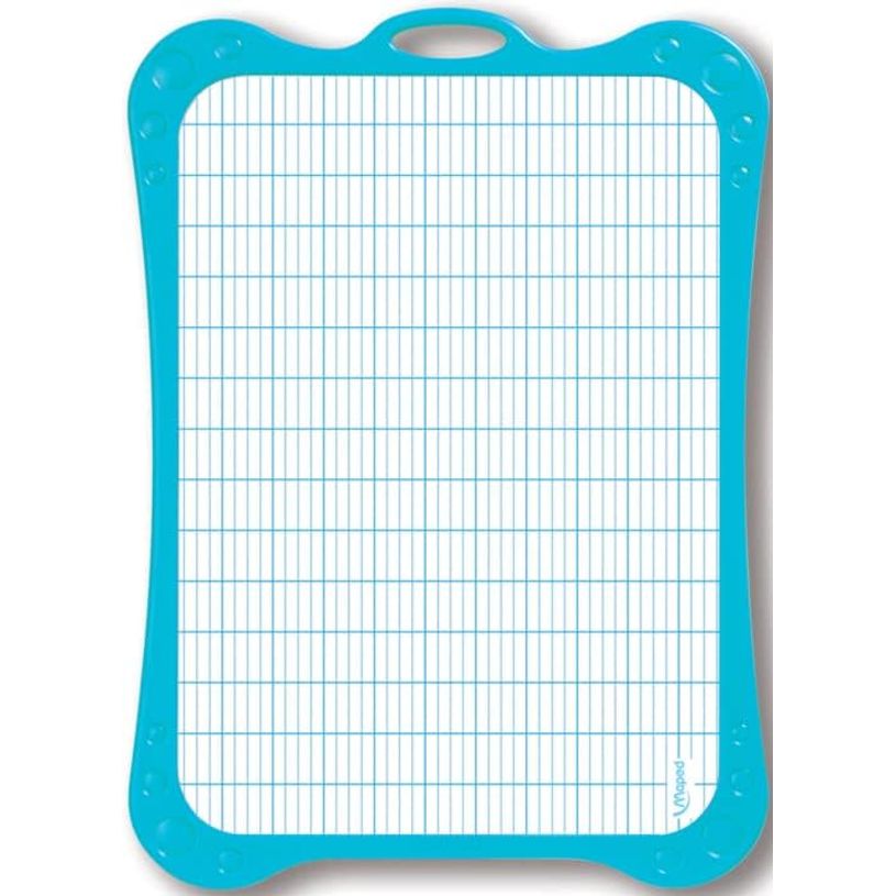 0400002585008-Maped - Kit ardoise blanche avec des motifs grille bleue - avec feutre et effaceur  - grands ca-P_258500_4-2