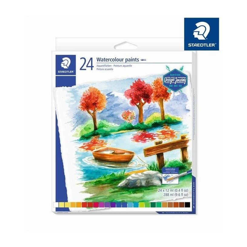4007817024201-STAEDTLER 8880 - Ensemble de peinture - 24 parties - aquarelle - 24 couleurs - couleurs br-P_300025551_4-0