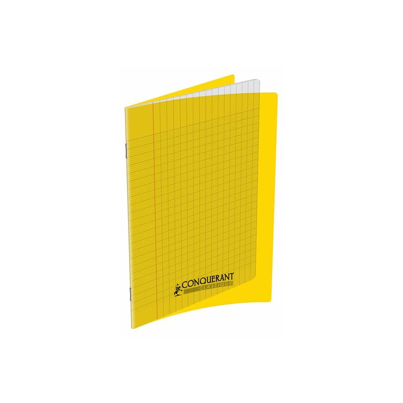3020120106625-Conquérant Classique - Cahier polypro A4 (21x29,7cm) - 140 pages - grands carreaux (Seyes-P_300048892_1-0