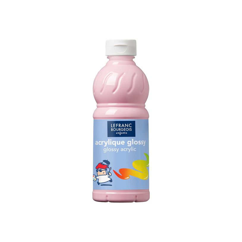 3013641881454-Lefranc Bourgeois Glossy - peinture acrylique - rose bonbon - 500 ml-P_300050918_1-0