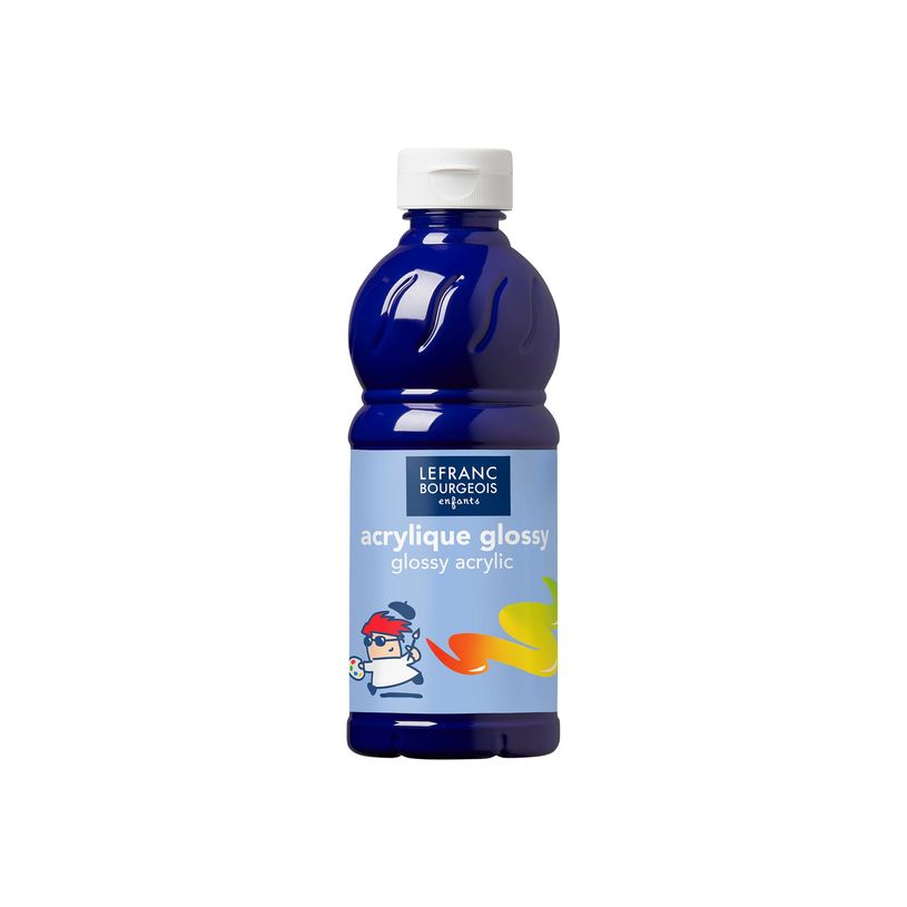 3013641883007-Lefranc Bourgeois Enfants - Peinture acrylique à base d'eau - bleu outremer - 500 ml-P_300053145_1-0