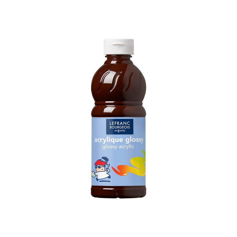 3013641881485-Lefranc Bourgeois Enfants - Peinture acrylique à base d'eau - chocolat brillant - 500 ml-P_300053148_1-0