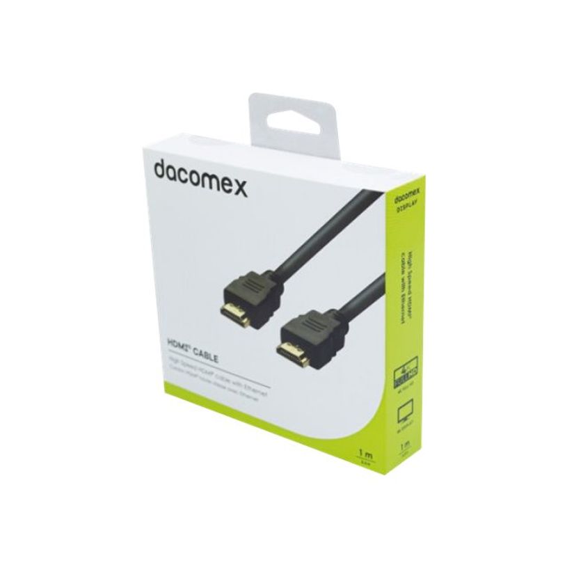 3548381990444-DACOMEX - High speed - câble HDMI avec Ethernet - HDMI mâle pour HDMI mâle - 1 m - triple blindage - noir -P_300053470_4-0