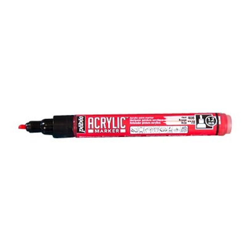 3167862057089-Pebeo Acrylic - Marqueur - rouge - encre acrylique à base d'eau - 1.2 mm - pointe fine-P_300053518_2-1