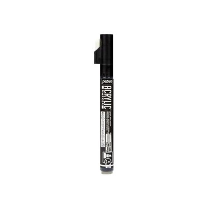3167862059564-Pebeo Acrylic - Marqueur acrylique - pointe biseau - argent précieux-P_300053526_1-0