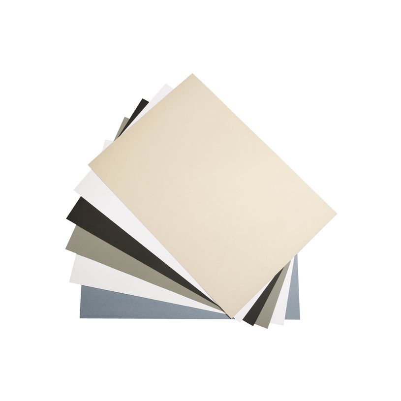 3329689754095-Bloc 24 feuilles - A5 (145 x 210 cm) - 250g - blanc, gris, noir, naturel, denim - Clairefo-P_300054014_1-0