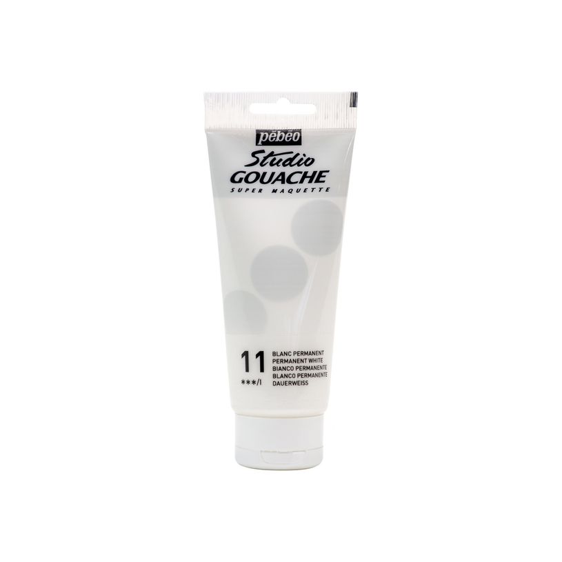 3167862900118-Pebeo Studio Gouache - Peinture gouache - blanc permanent - opaque mat - 100 ml-P_300054882_3-0