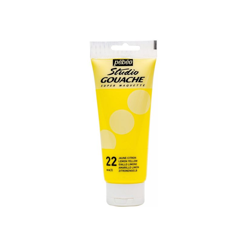 3167862900224-Pebeo Studio Gouache - Peinture gouache - jaune citron - opaque mat - 100 ml-P_300054892_2-0