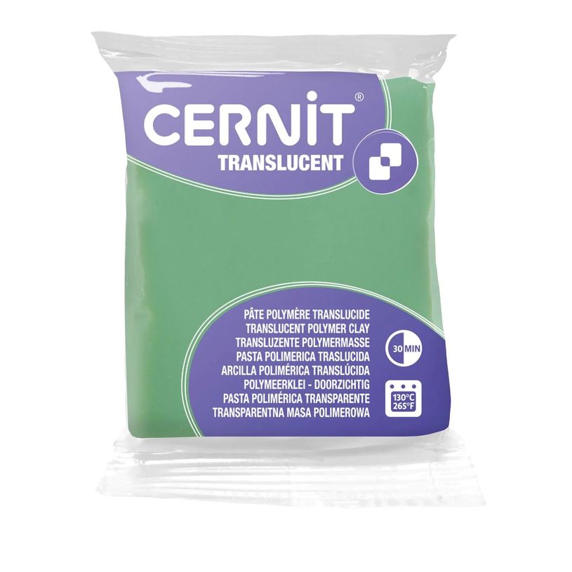5411711456164-Cernit Translucent - Pâte à modeler - 56 g - vert citron - argile polymère--0