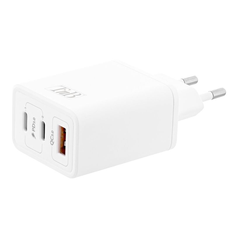 3303170111246-T'nB - Adaptateur secteur - GaN - 65 Watt - 3 A - PD 3.0, QC 3.0, Turbo Charge - 3 connecteurs-P_300080639_6-1