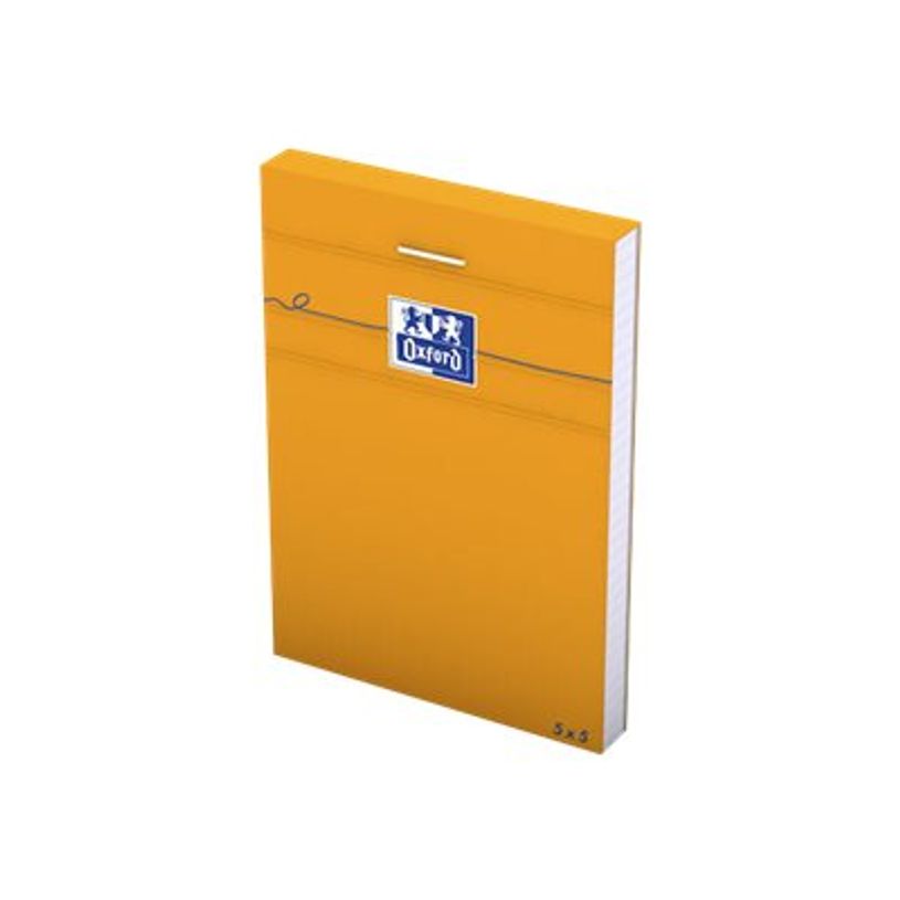 3020121062753-Oxford - Bloc notes - 7,4 x 10,5 cm - 160 pages - petits carreaux - 80G - orange-P_301201_2-1