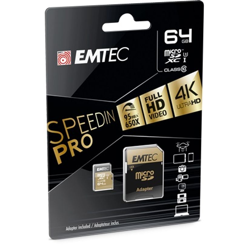 3126170146755-Emtec SpeedIN' PRO - carte mémoire 64 Go - Class 10 - micro SDXC - UHS-I U3-P_400000704_2-1