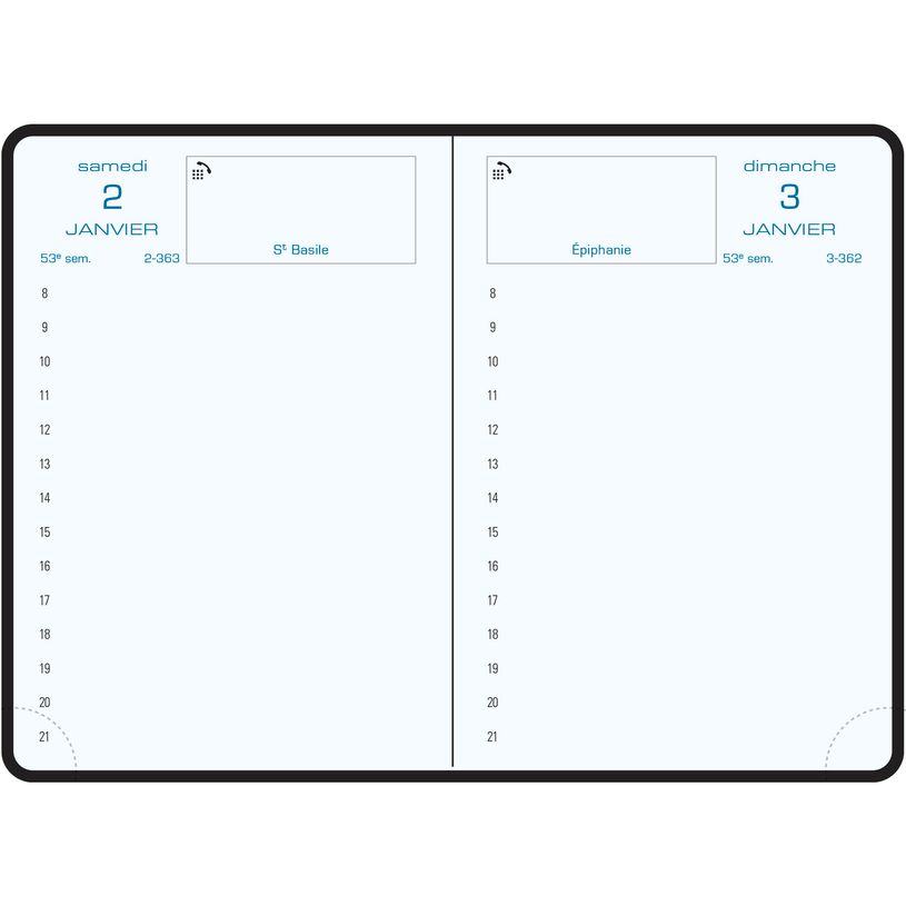 3660942069076-Agenda de poche Amélie - 1 jour par page - 8,5 x 13 cm - disponible dans différentes cou-P_400000734_5-4