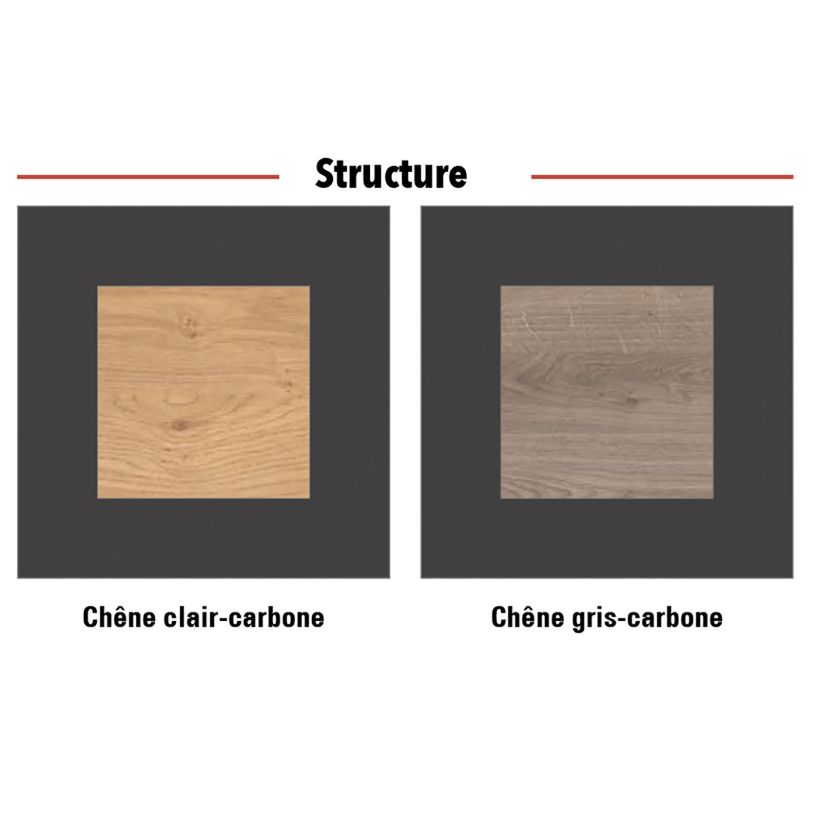 3253310169999-Box acoustique IN'TEAM - L210 x H 150 x P170 cm - 6 places avec table - structure chêne gris et -P_400001895_3-2