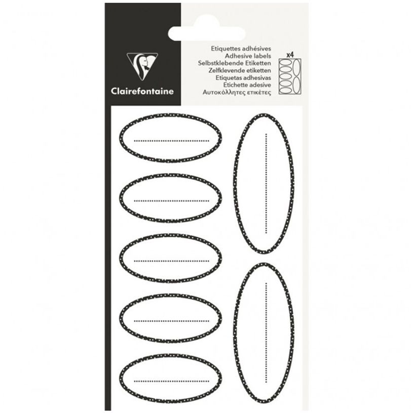 3329686170614-Clairefontaine - 28 Étiquettes ovales - 28,8 x 16 cm - noir-P_400002913_2-0