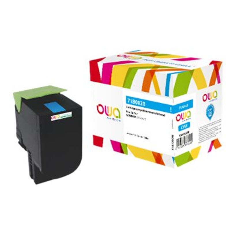 3112539774868-Cartouche laser compatible Lexmark 71B0020 - cyan - Owa K18130OW-P_400003247_1-0