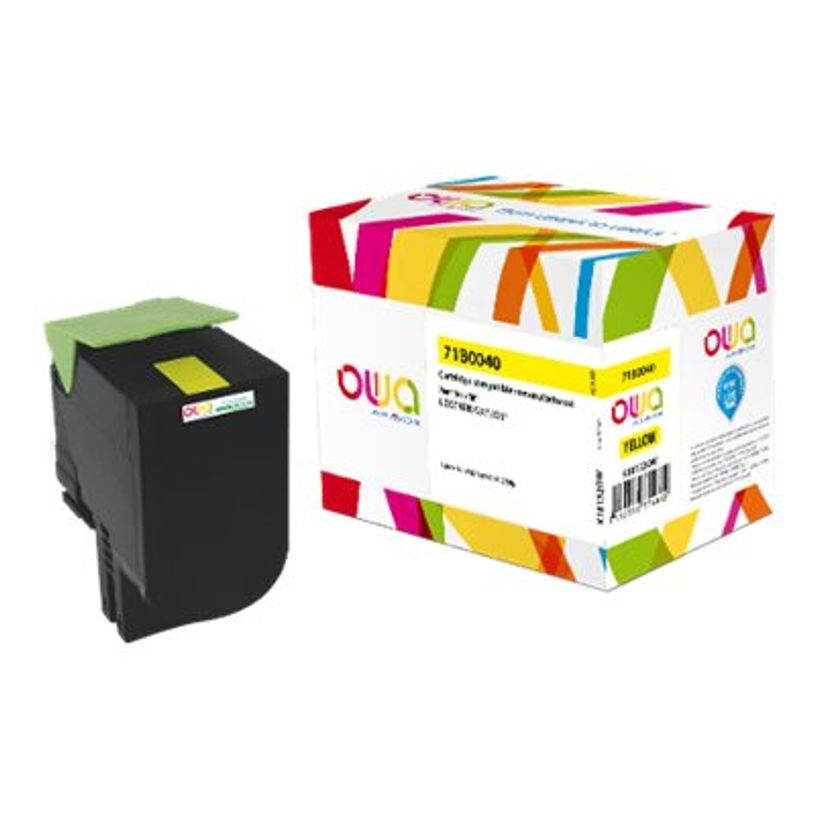 3112539774882-Cartouche laser compatible Lexmark 71B0040 - jaune - Owa K18132OW-P_400003249_1-0