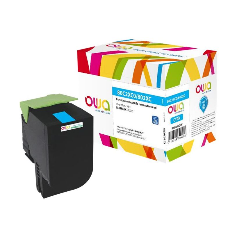 3112539704988-Cartouche laser compatible Lexmark 802X - cyan - Owa K18030OW-P_400003272_1-0