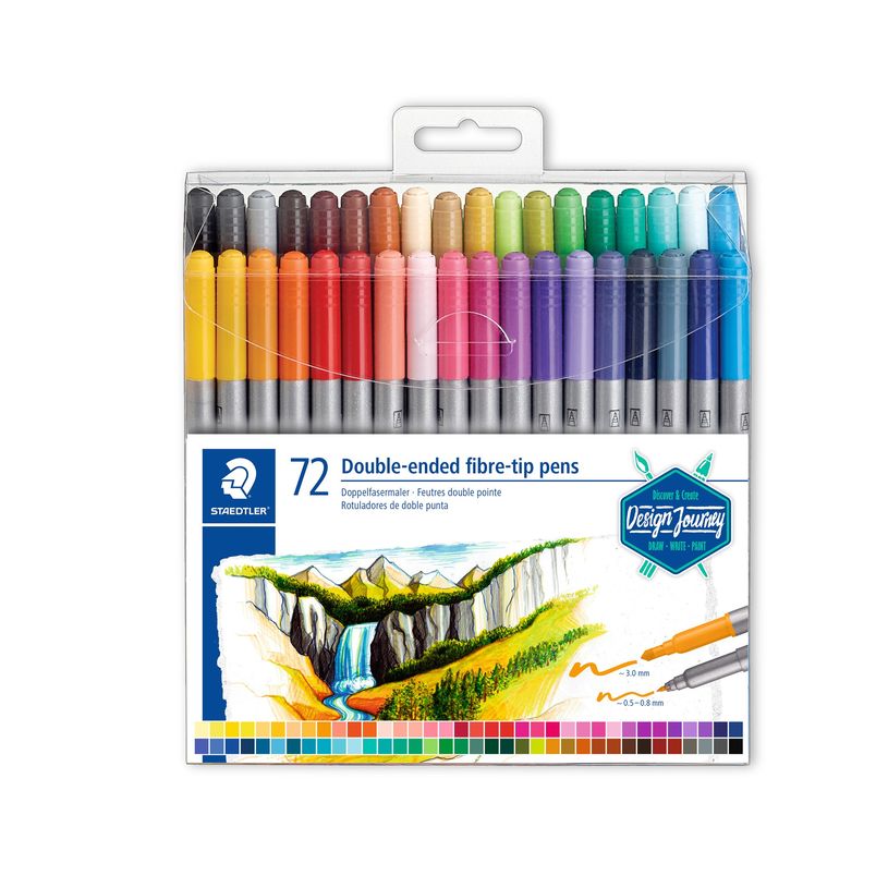 4007817042809-STAEDTLER - 72 Feutres de coloriage - double pointe fine et large-P_400004074_1-0