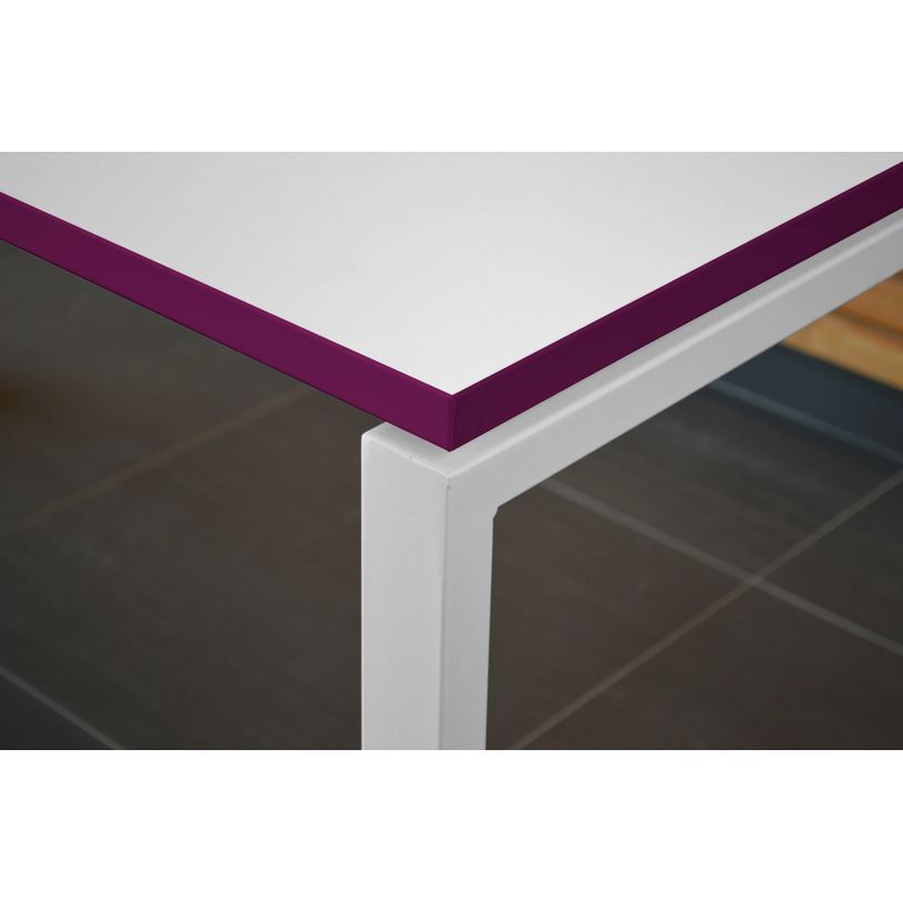 3700339874033-Bureau droit MT1 Elégance - L120 x P67 x H75 cm - pieds blancs - plateau blanc chants pru-P_400004660_3-2