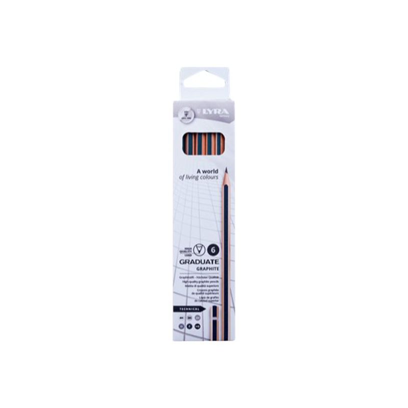 4084900105603-Lyra Graduate Technical - 6 Crayons graphites - boîte métal - différentes tailles de mi-P_400005170_1-0