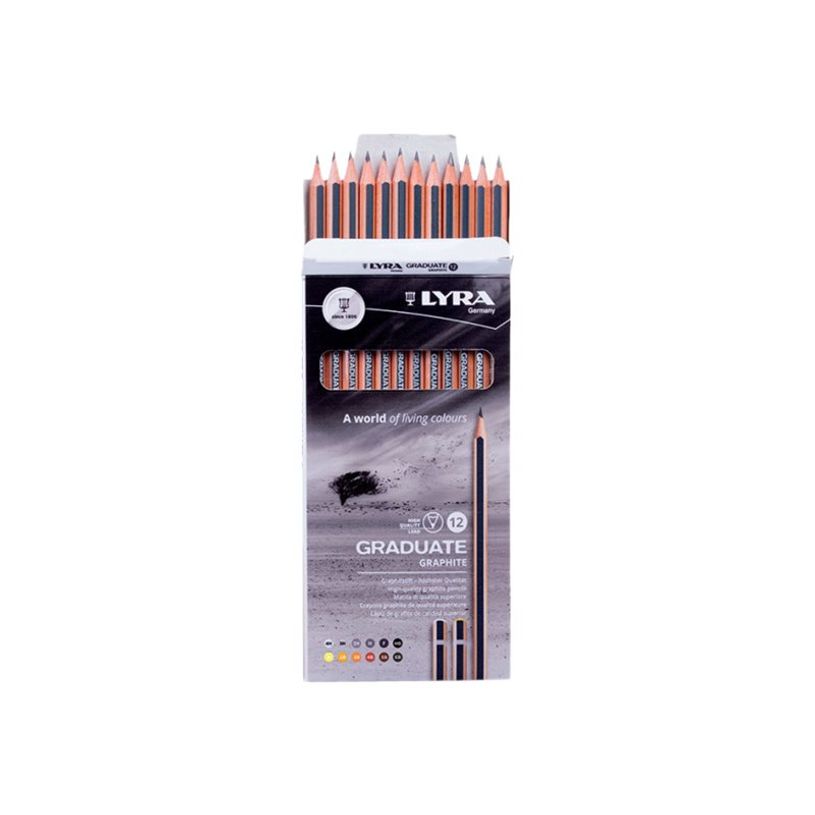 4084900105542-Lyra Graduate - 12 Crayons graphites - différentes tailles de mines-P_400005171_1-0