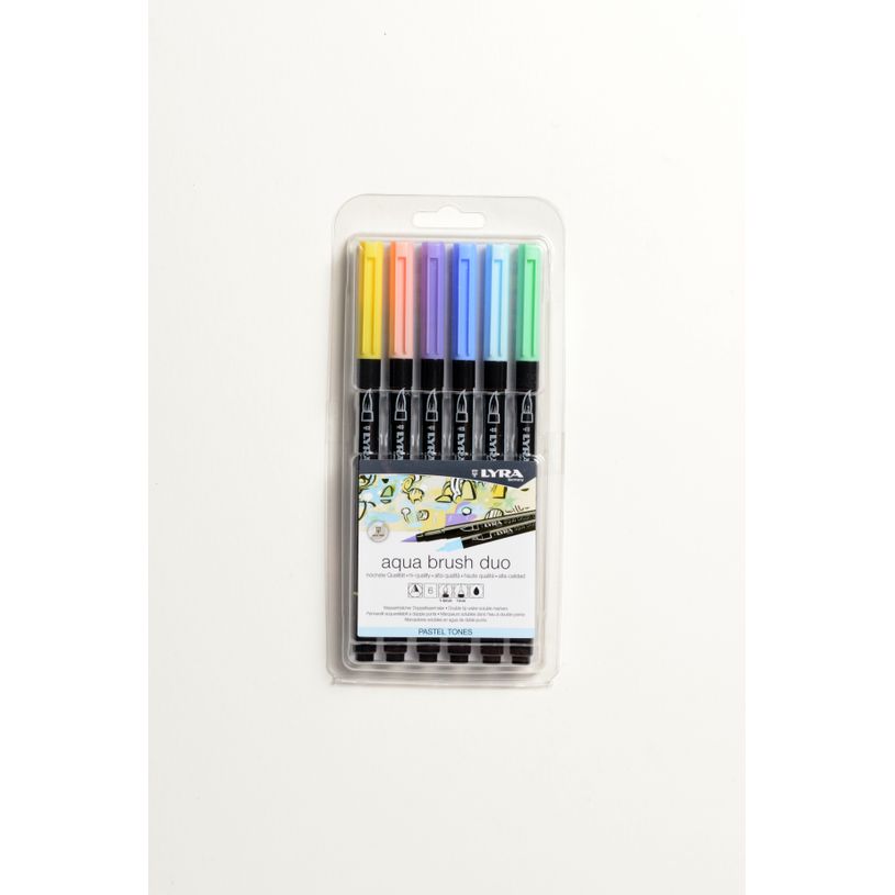 4084900610190-Lyra Aqua Brush Duo - 6 Feutres pinceaux - différentes couleurs pastels-P_400005336_1-0