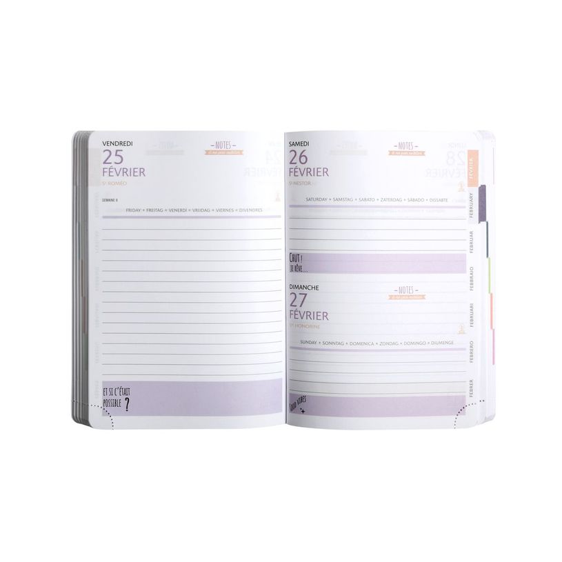 3660942072113-Agenda Papillon - 1 jour par page - 12 x 17 cm - disponible dans différentes couleurs - E-P_400005829_8-3