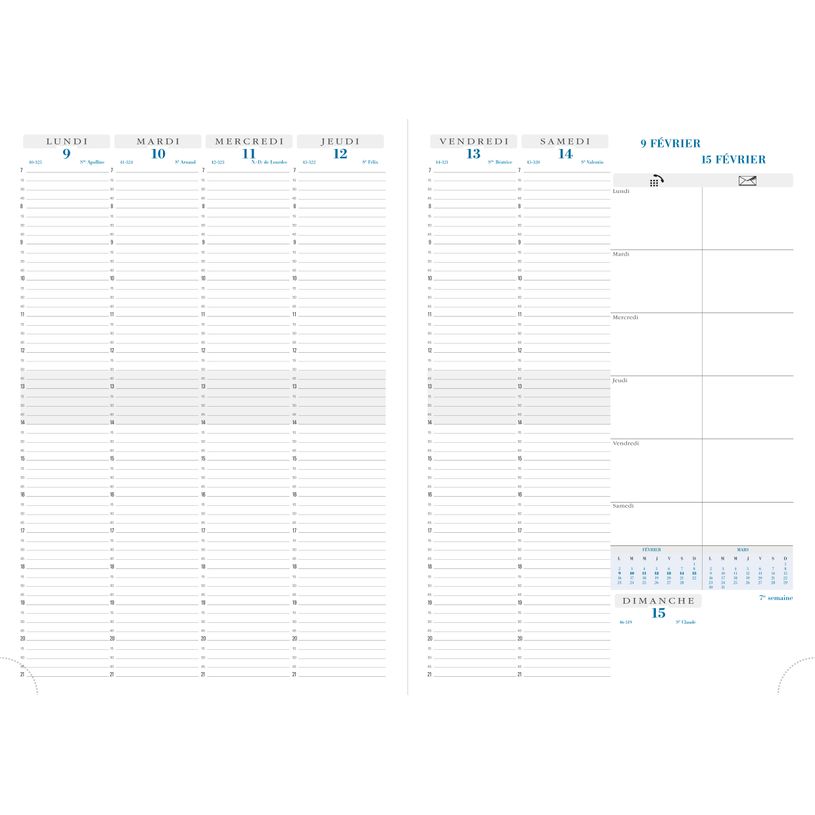 0404000073406-Barbara Consultations - Agenda 1 semaine sur 2 pages - 21 x 29,7 cm - noir - Exacompta-P_400007340_2-1