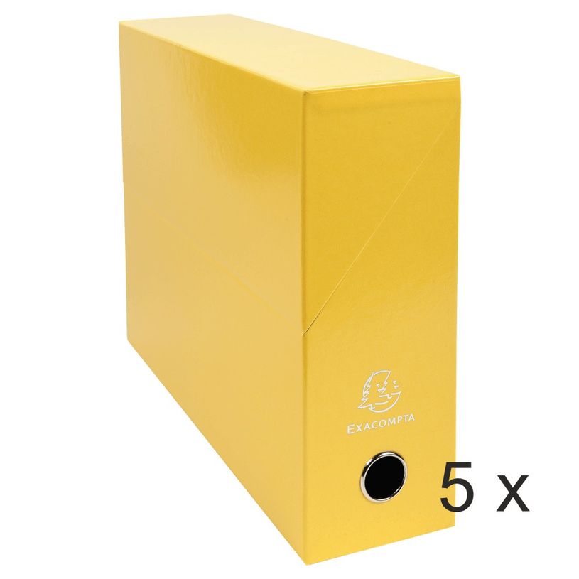 3130632899288-Exacompta Iderama - 5 Boîtes de transfert - dos 90 mm - jaune-P_400010622_1-0