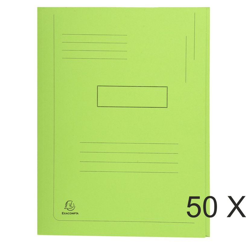 0404000109617-Exacompta Forever - 50 Chemises imprimées 2 rabats - 290 gr - vert vif-P_400010961_1-0