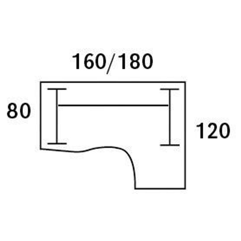 0404000123187-Bureau compact LOFTER - L160 cm - Retour à droite - Plateau imitation Merisier - pied Carbone - (pied de renfort obligat-P_400012318_2-1