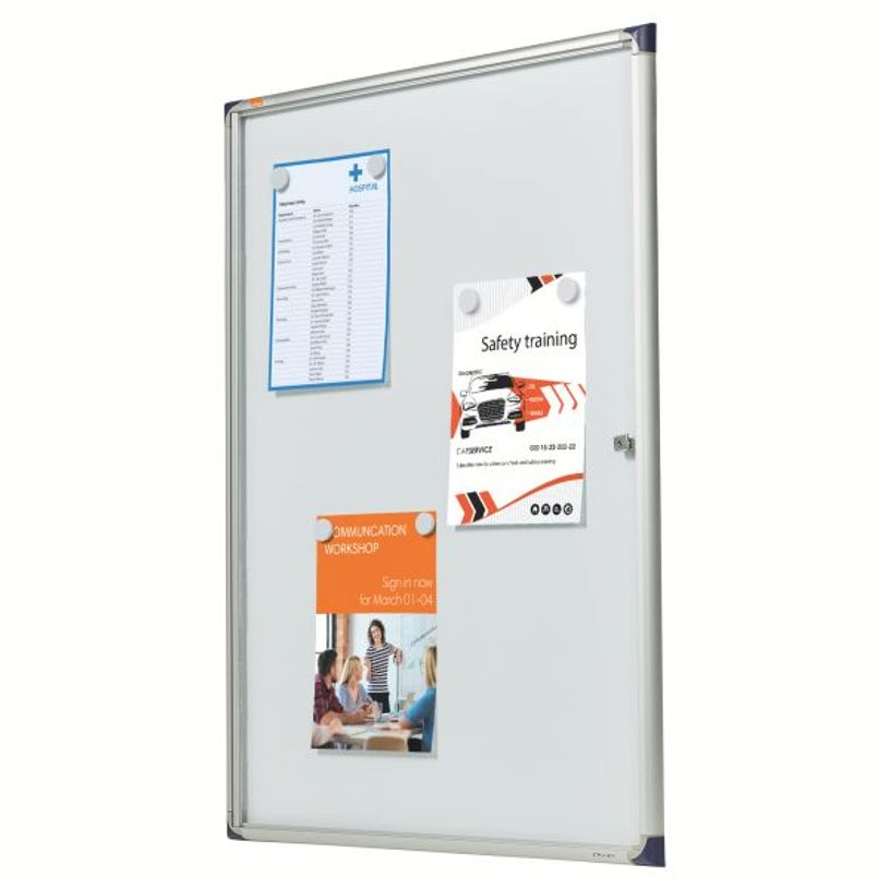 5028252221818-Nobo - Vitrine d'intérieur extra plate - 9 feuilles A4 - surface magnetique - porte battante - 73 x 98--4