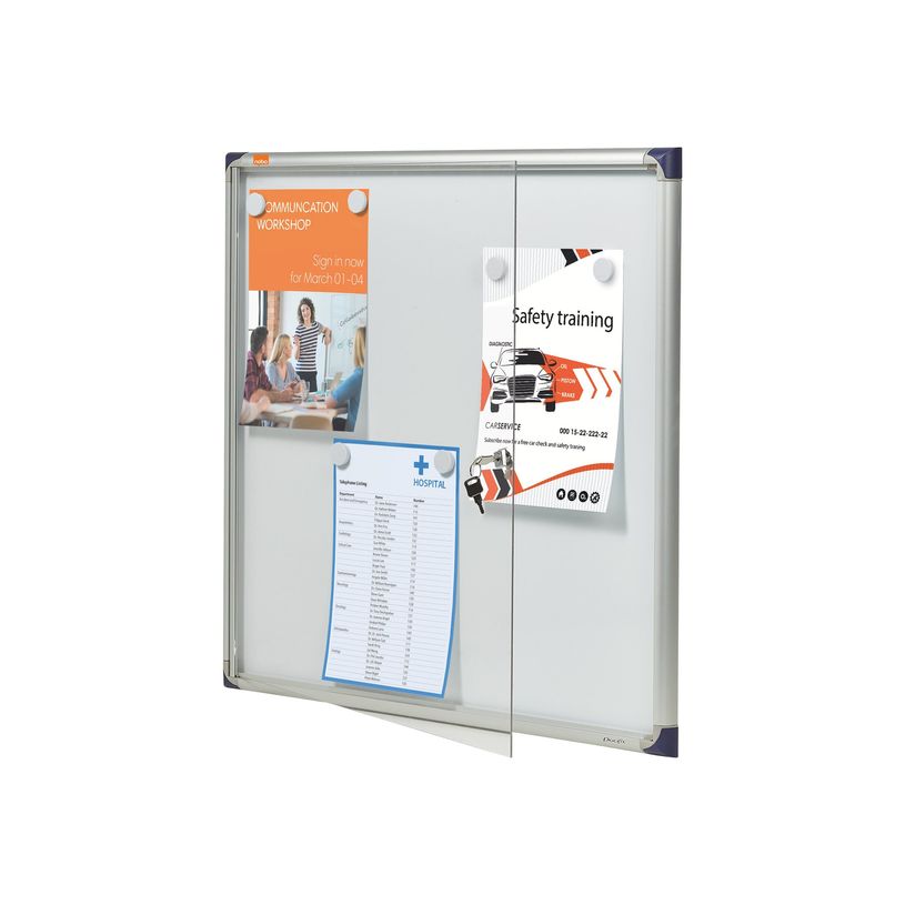 5028252108270-Nobo - Vitrine intérieure 6 A4 (680 x 725 mm) - cadre aluminium fond métal-P_400013858_1-0