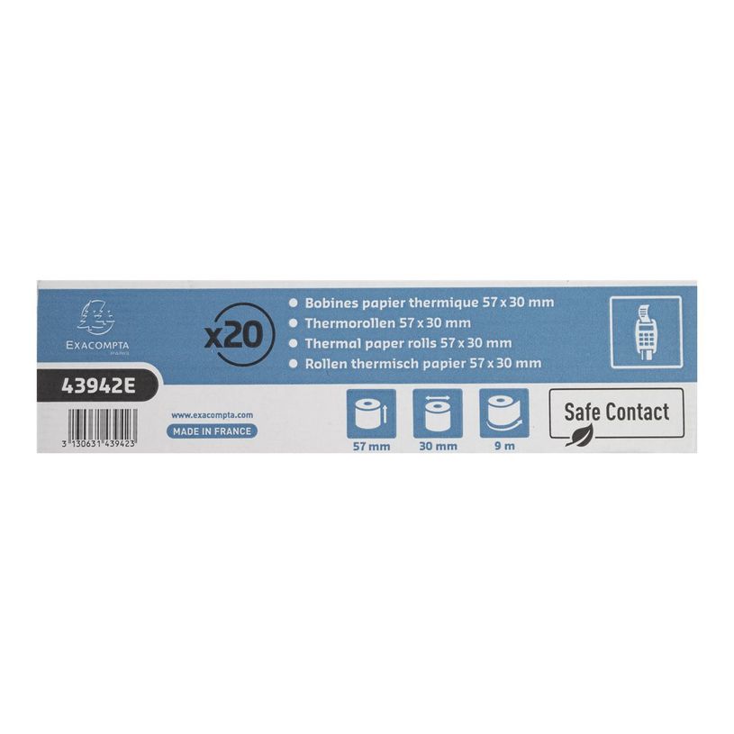 3130630439424-Exacompta - 20 Bobines thermiques - rouleaux caisses - 57 x 30 x 12 mm-P_405113305_3-4