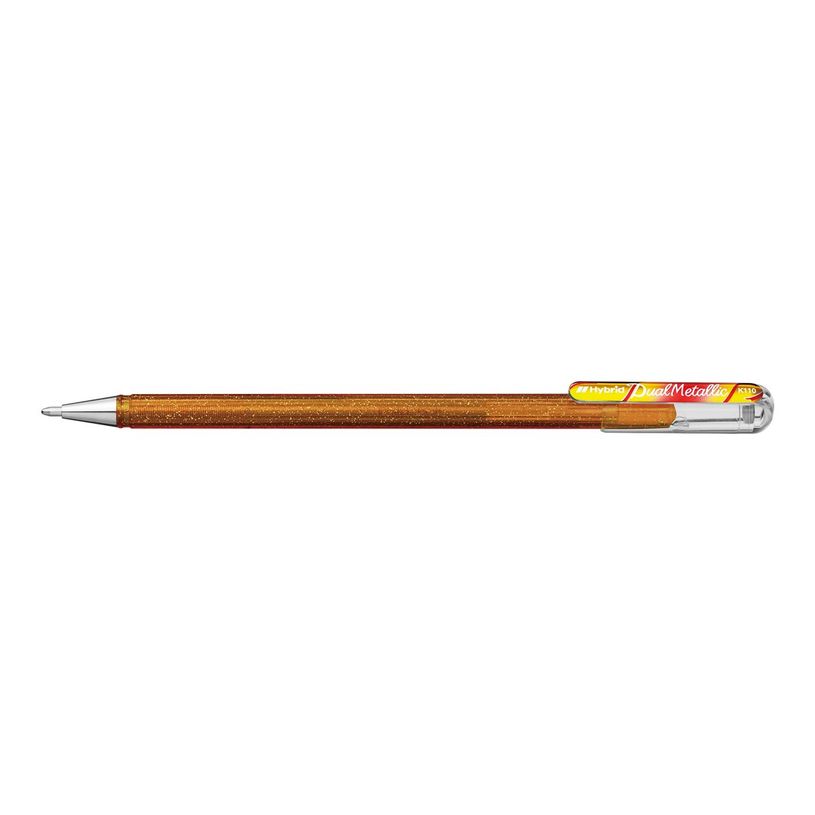 884851051813-Pentel Hybrid Dual Metallic - Roller 2 effets de couleur - or/rouge-P_405113559_1-0