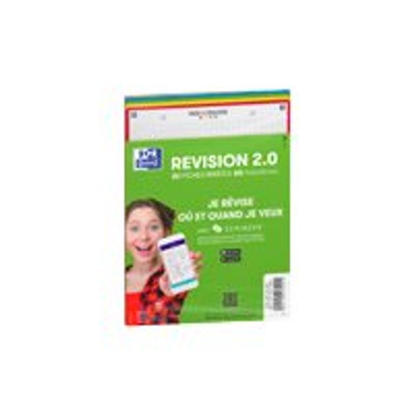 3020120169941-Oxford REVISION 2.0 - Pack de 32 Fiches Bristol Scribzee - 14,8 x 21 cm - petits carreaux - p-P_405113956_1-2