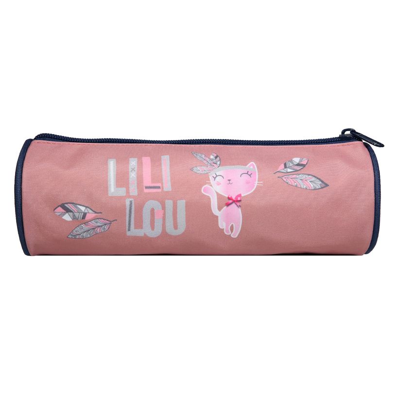 3666311001982-Trousse ronde Lililou - 1 compartiment - rose - Bagtrotter-P_405114011_1-0