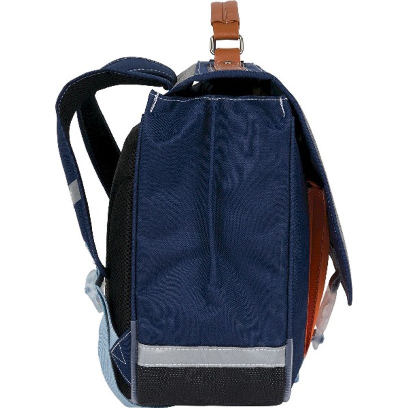 3662498003573-Cartable Ooban's Skate - 35 cm - 2 compartiments - gris chiné/bleu - Oberthur-P_405114302_3-2