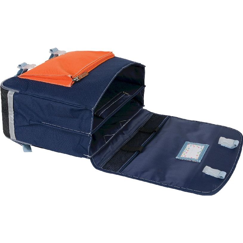 3662498003573-Cartable Ooban's Skate - 35 cm - 2 compartiments - gris chiné/bleu - Oberthur-P_405114302_5-4