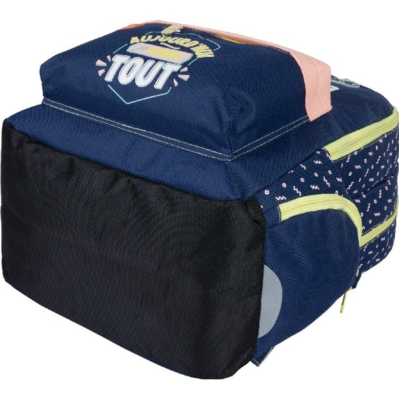 3664447122656-Sac à dos Mr Wonderful - 2 compartiments - marine et corail - Oberthur-P_405114777_3-2